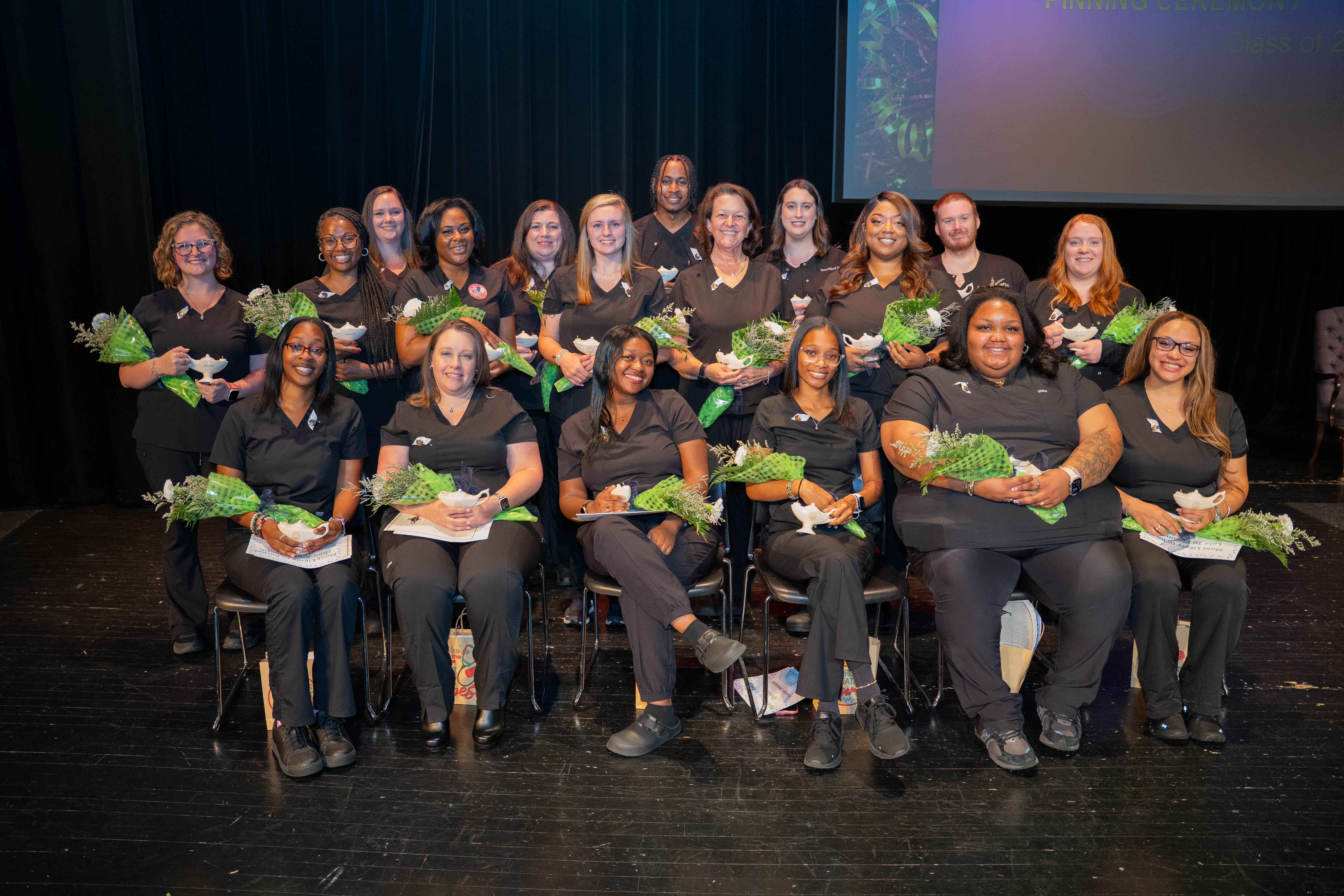 18 pratical nursing graduates represent la...