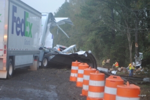 The truck after being pulled out.