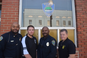 From left, in order of growth, Avens, Sergeant Lee Mason, Officer Quinton Godley and Lieutenant Chris Davis.